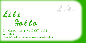 lili hollo business card